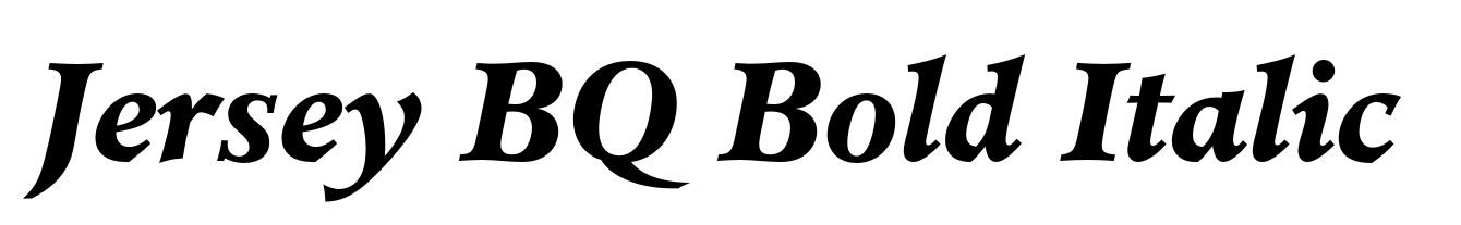 Jersey BQ Bold Italic